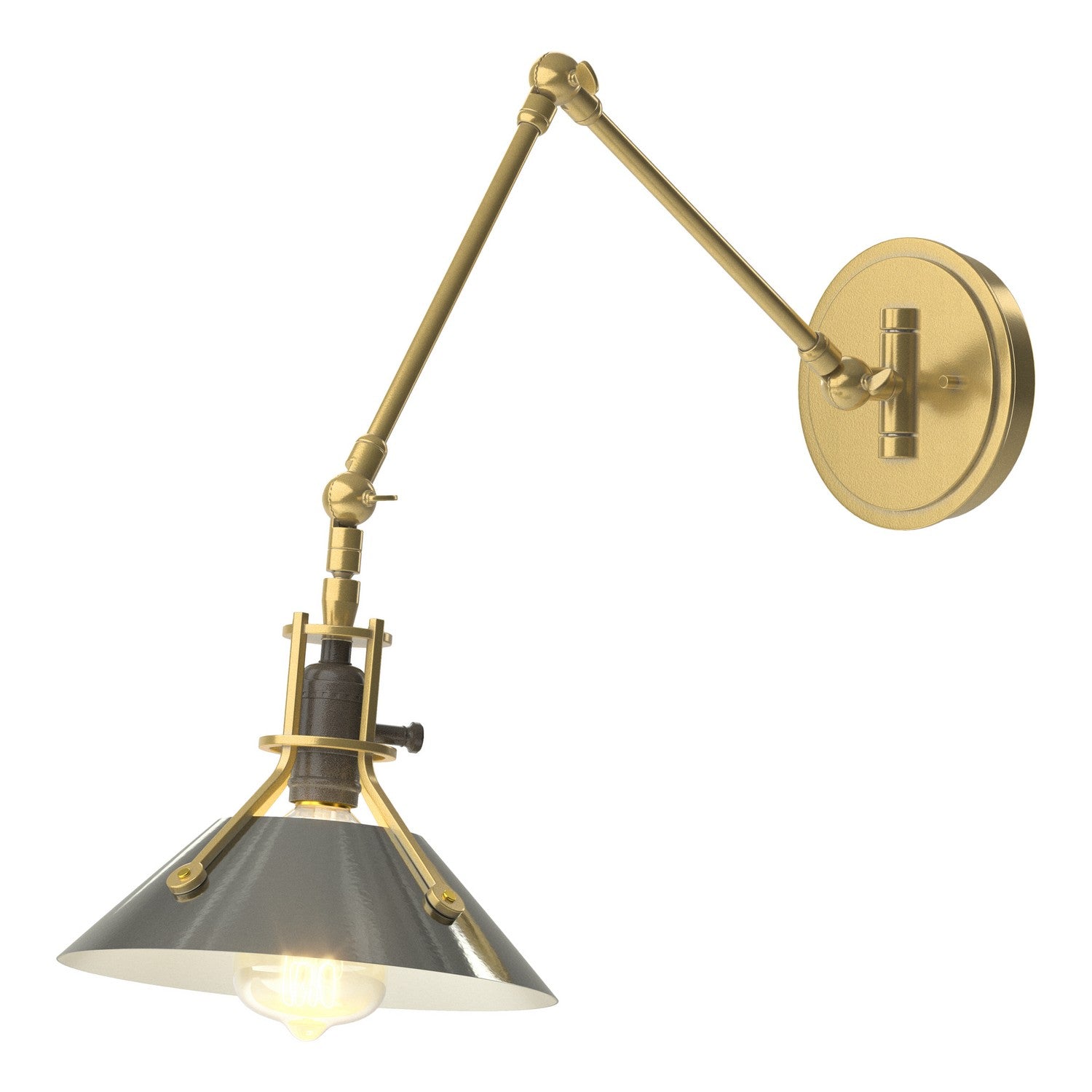 Hubbardton Forge - 209320-SKT-86-85 - One Light Wall Sconce - Henry - Modern Brass