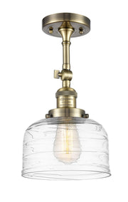 Innovations - 201F-AB-G713 - One Light Semi-Flush Mount - Franklin Restoration - Antique Brass