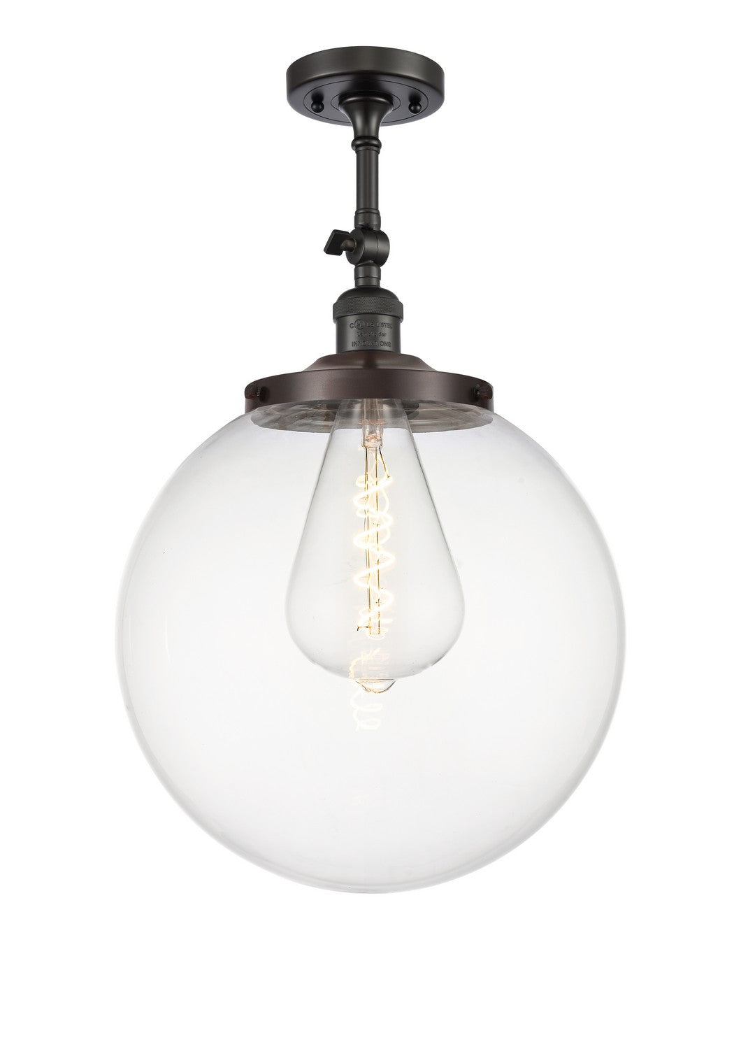 Innovations - 201F-OB-G202-14 - One Light Semi-Flush Mount - Franklin Restoration - Oil Rubbed Bronze