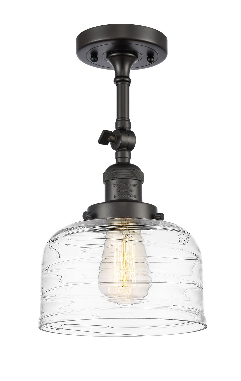 Innovations - 201F-OB-G713 - One Light Semi-Flush Mount - Franklin Restoration - Oil Rubbed Bronze