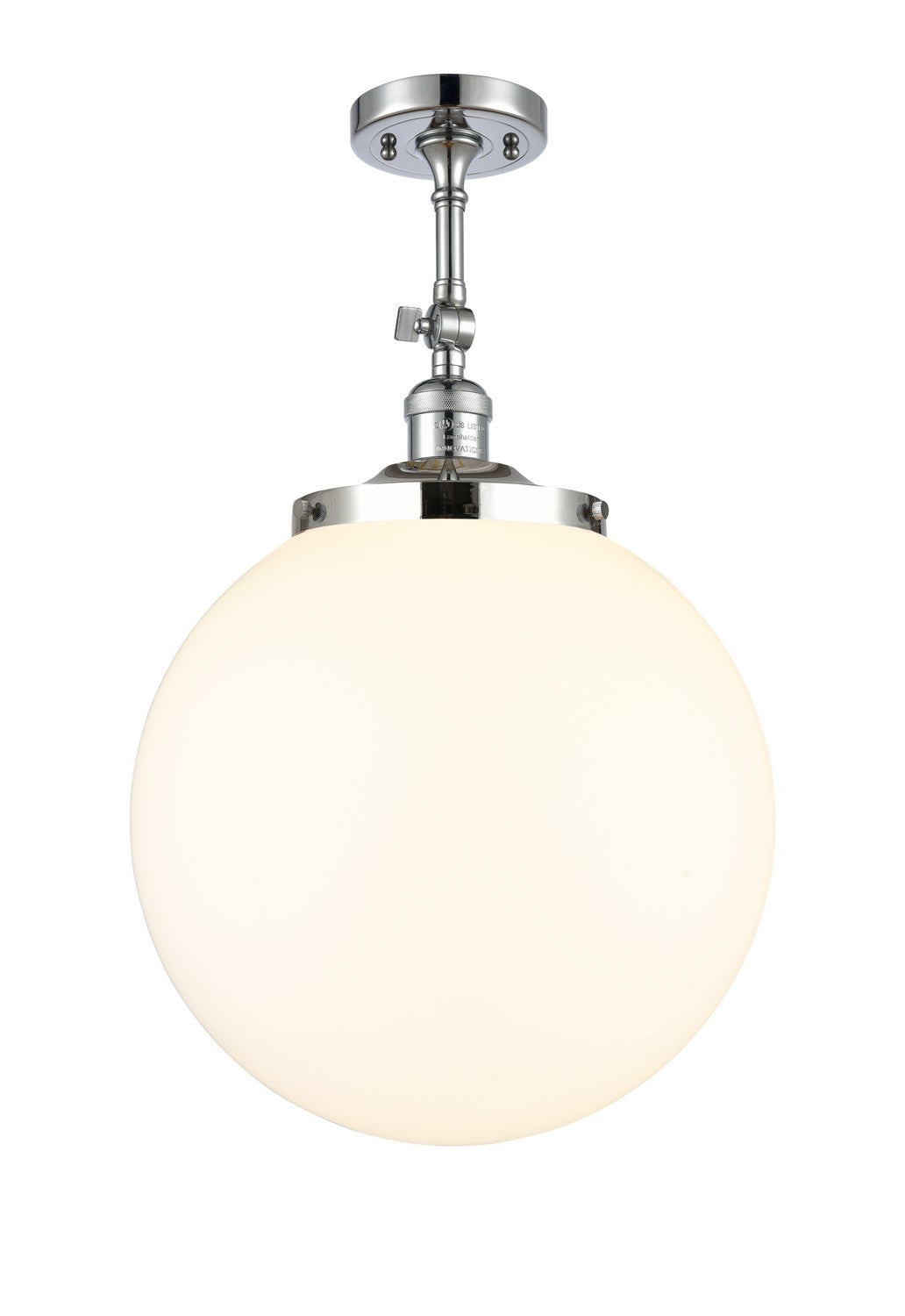 Innovations - 201F-PC-G201-14 - One Light Semi-Flush Mount - Franklin Restoration - Polished Chrome