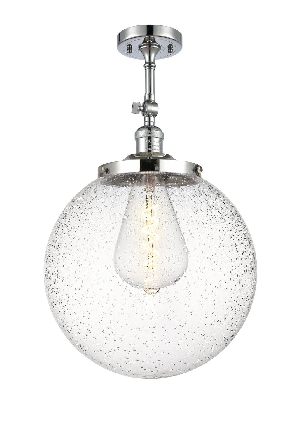 Innovations - 201F-PC-G204-14 - One Light Semi-Flush Mount - Franklin Restoration - Polished Chrome
