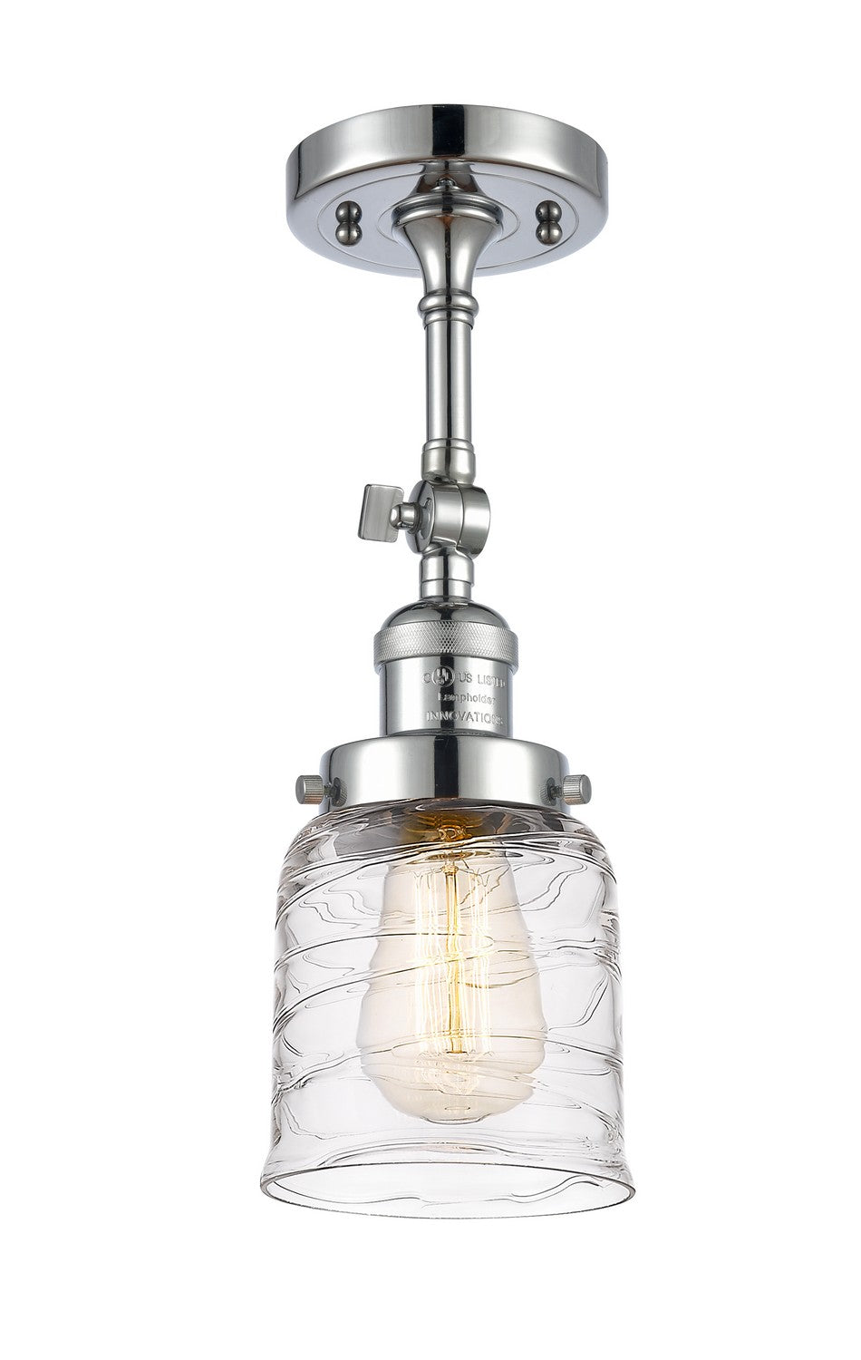 Innovations - 201F-PC-G513 - One Light Semi-Flush Mount - Franklin Restoration - Polished Chrome