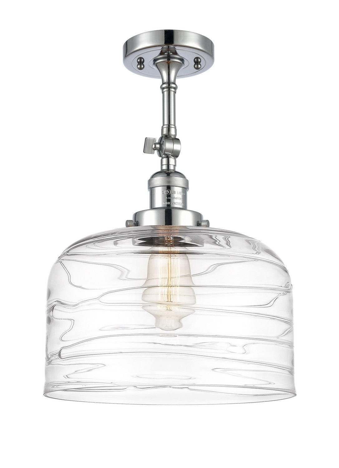 Innovations - 201F-PC-G713-L - One Light Semi-Flush Mount - Franklin Restoration - Polished Chrome