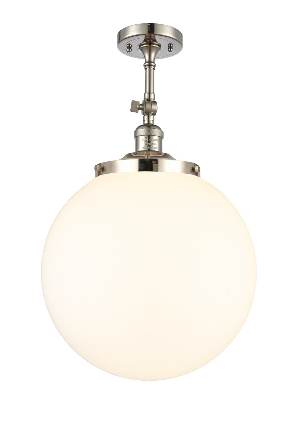 Innovations - 201F-PN-G201-14 - One Light Semi-Flush Mount - Franklin Restoration - Polished Nickel