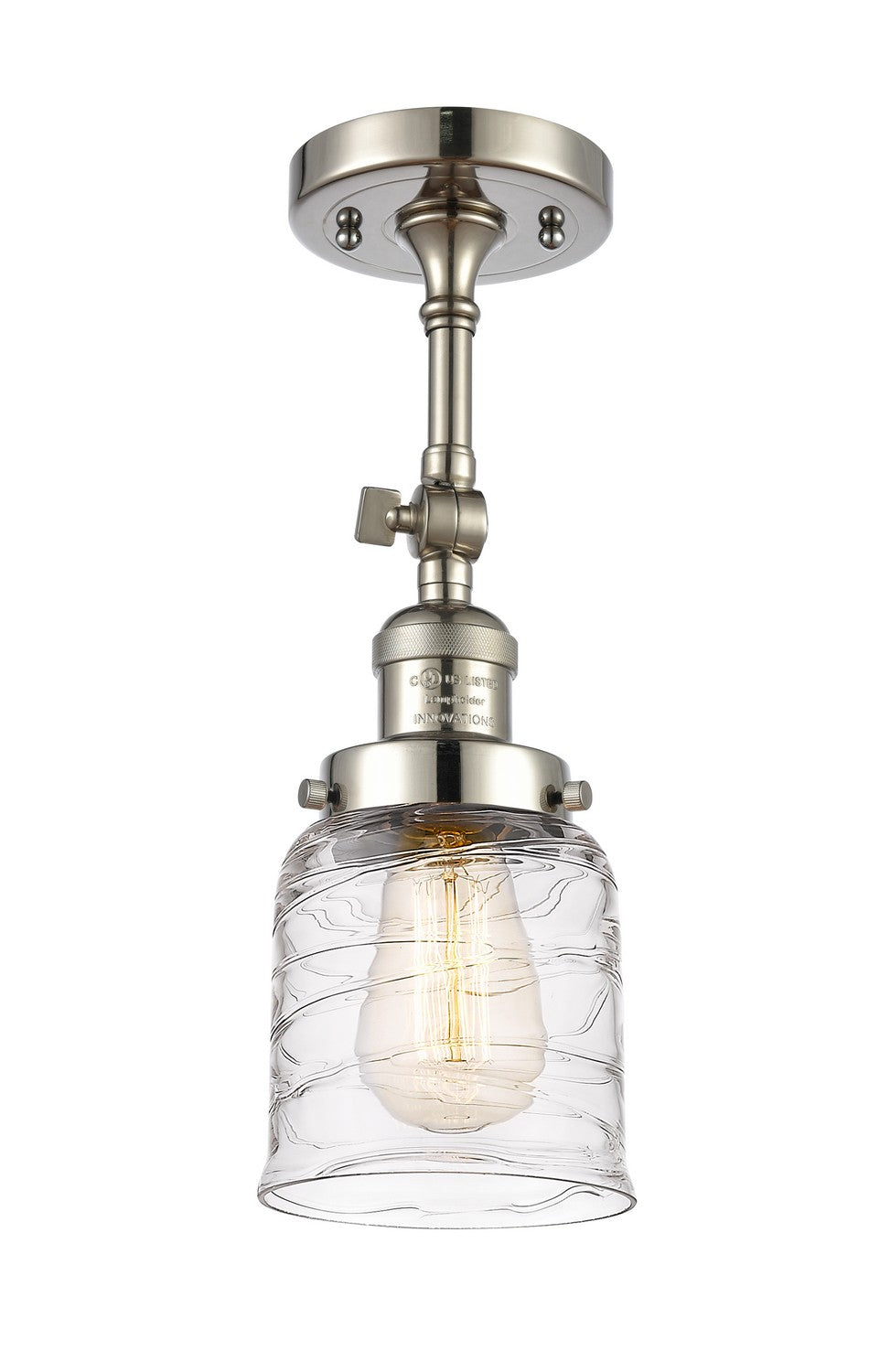 Innovations - 201F-PN-G513 - One Light Semi-Flush Mount - Franklin Restoration - Polished Nickel