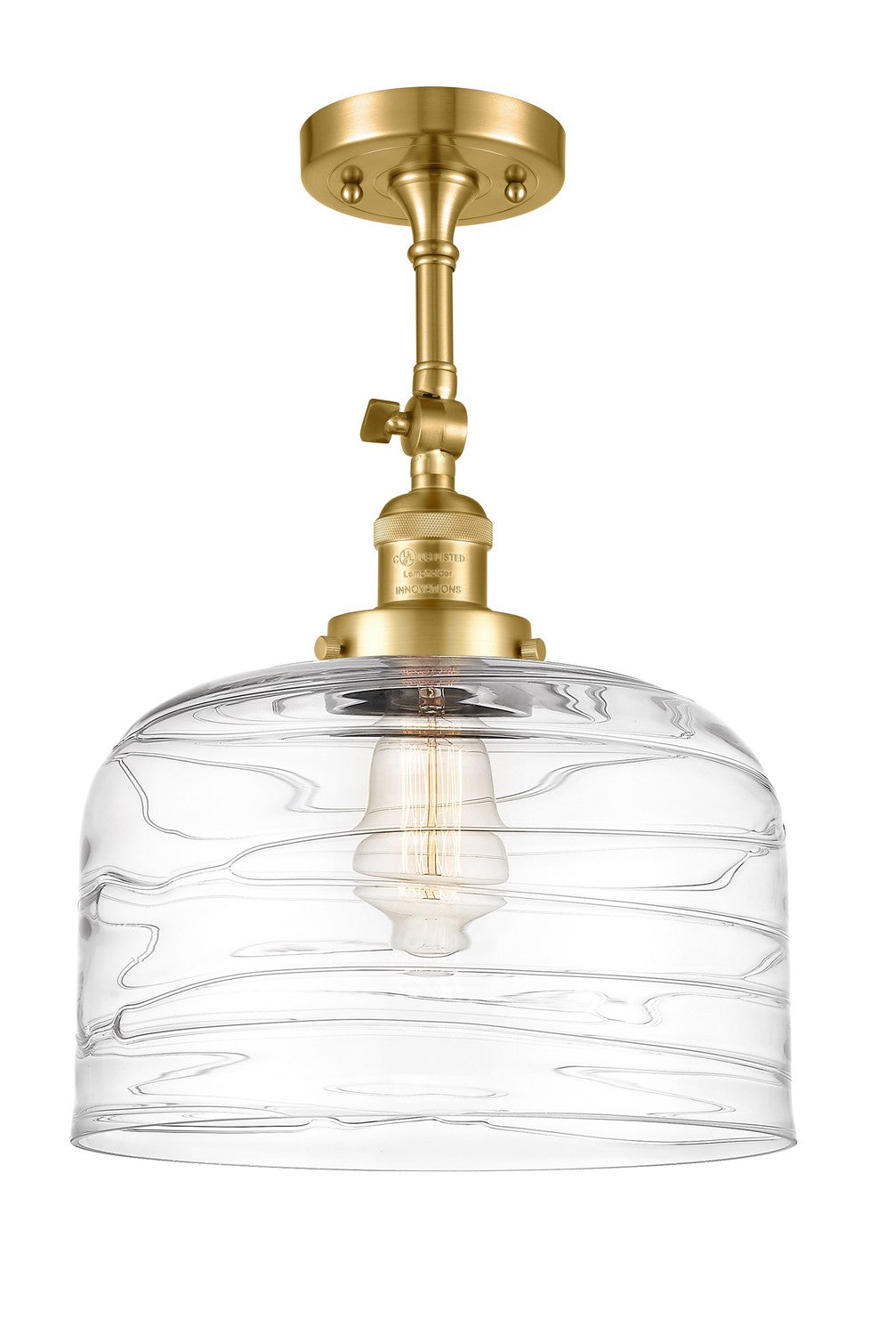 Innovations - 201F-SG-G713-L - One Light Semi-Flush Mount - Franklin Restoration - Satin Gold