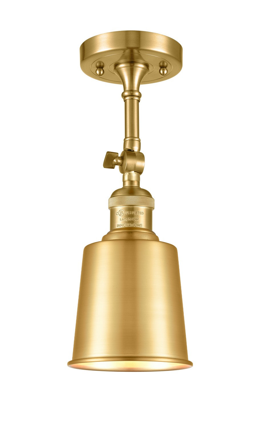 Innovations - 201F-SG-M9-SG - One Light Semi-Flush Mount - Franklin Restoration - Satin Gold
