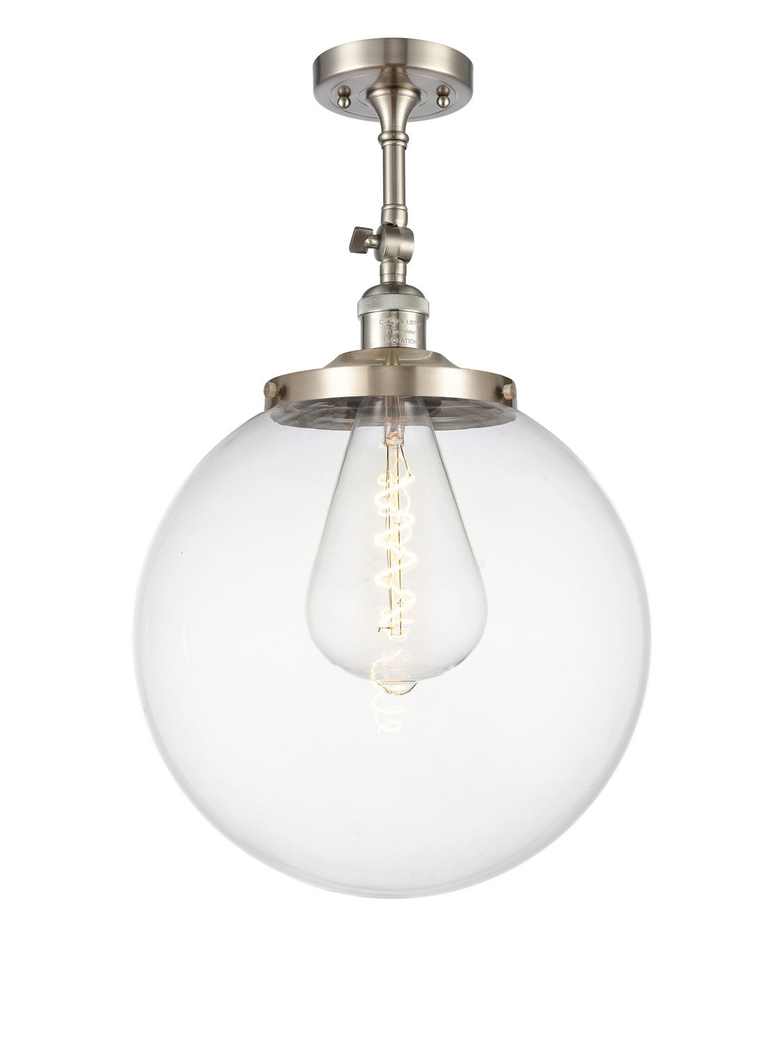 Innovations - 201F-SN-G202-14 - One Light Semi-Flush Mount - Franklin Restoration - Brushed Satin Nickel