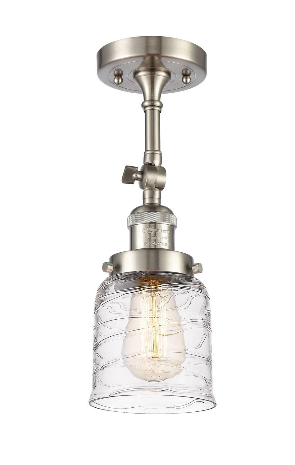 Innovations - 201F-SN-G513 - One Light Semi-Flush Mount - Franklin Restoration - Brushed Satin Nickel