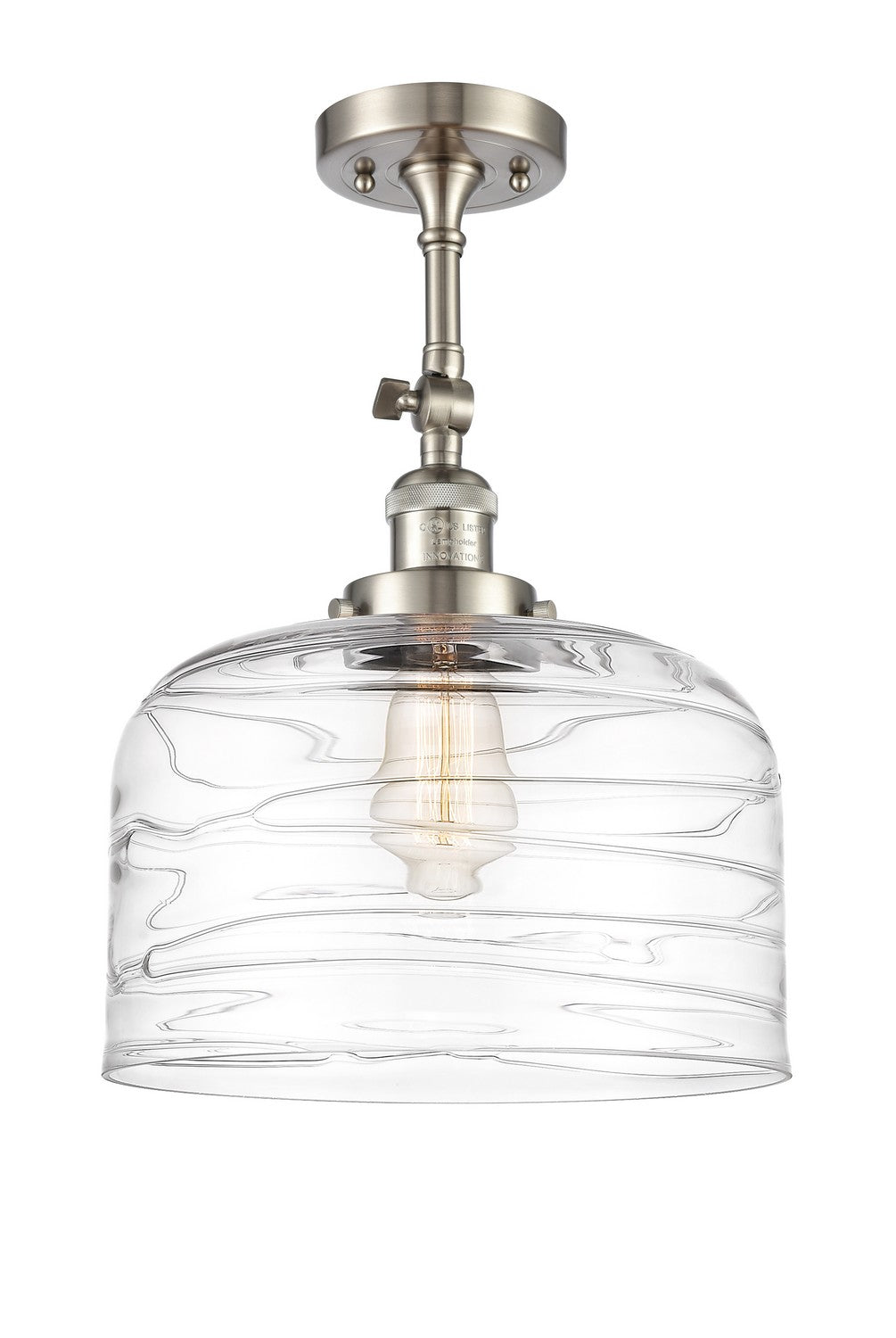 Innovations - 201F-SN-G713-L - One Light Semi-Flush Mount - Franklin Restoration - Brushed Satin Nickel