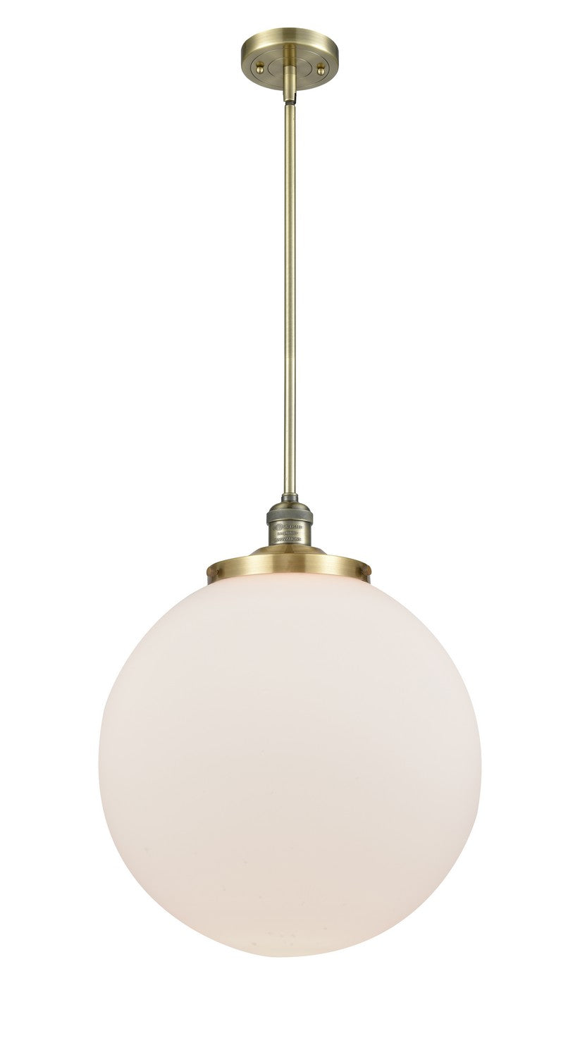 Innovations - 201S-AB-G201-16 - One Light Pendant - Franklin Restoration - Antique Brass