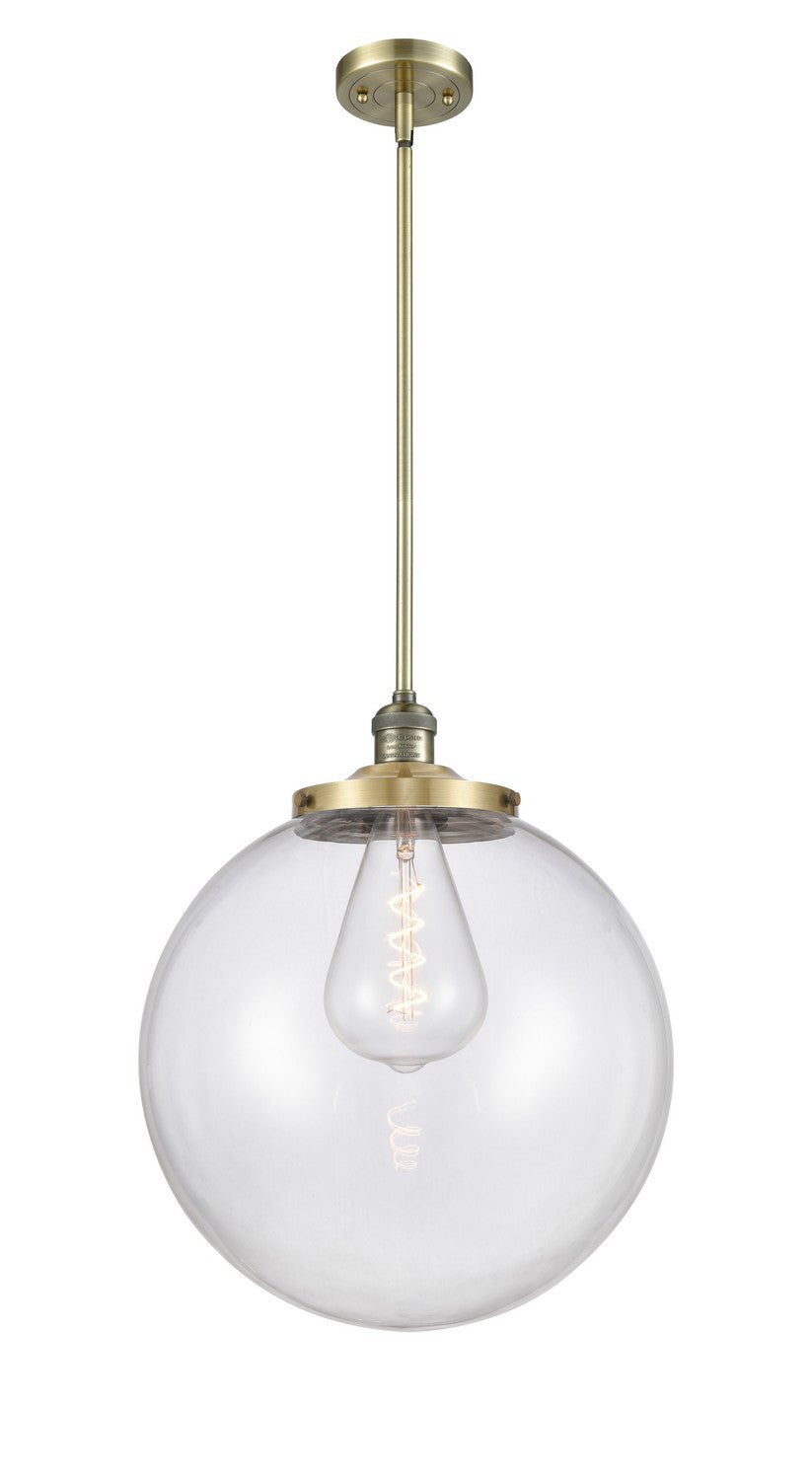 Innovations - 201S-AB-G202-16 - One Light Pendant - Franklin Restoration - Antique Brass