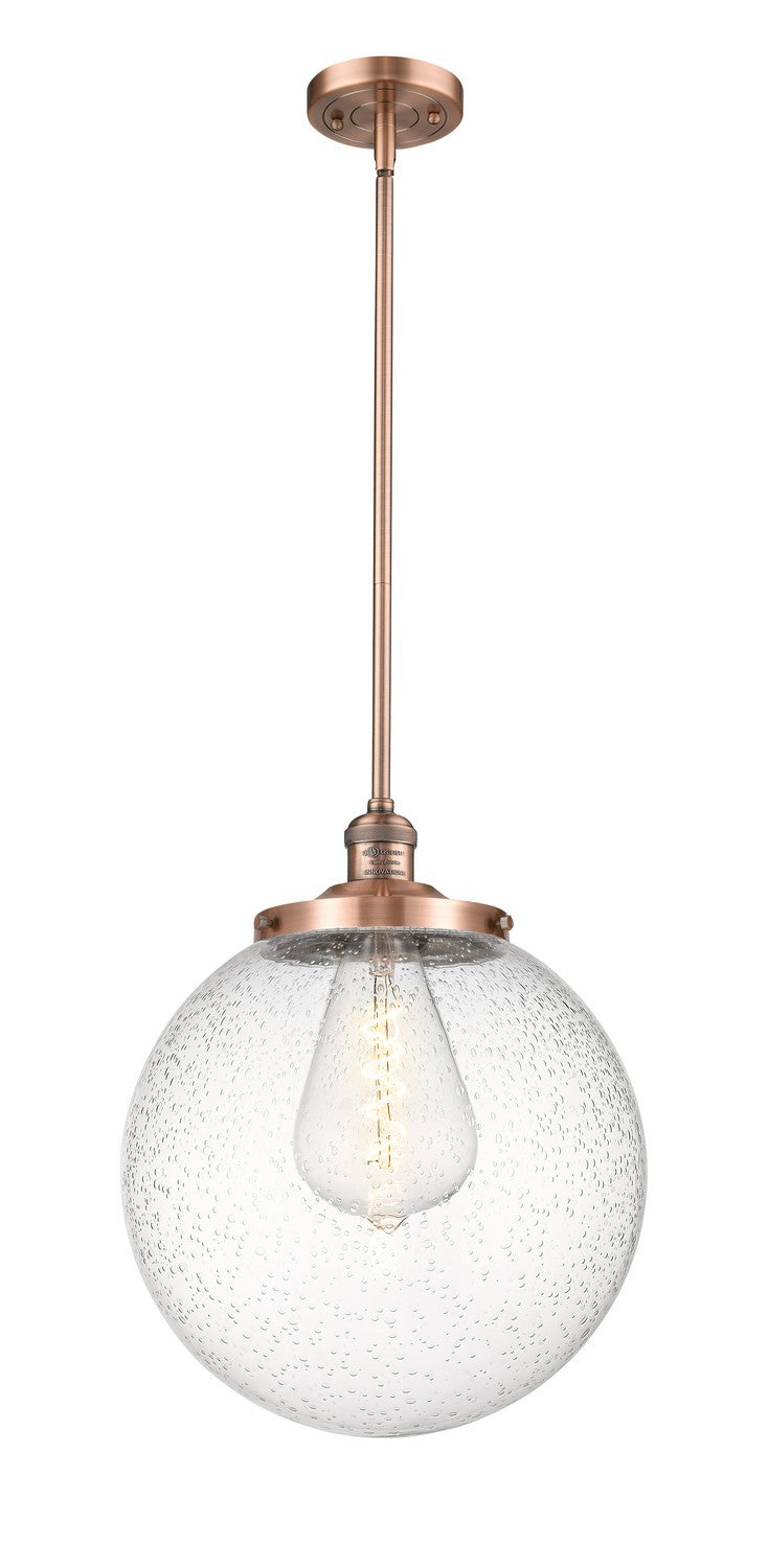 Innovations - 201S-AC-G204-14 - One Light Pendant - Franklin Restoration - Antique Copper