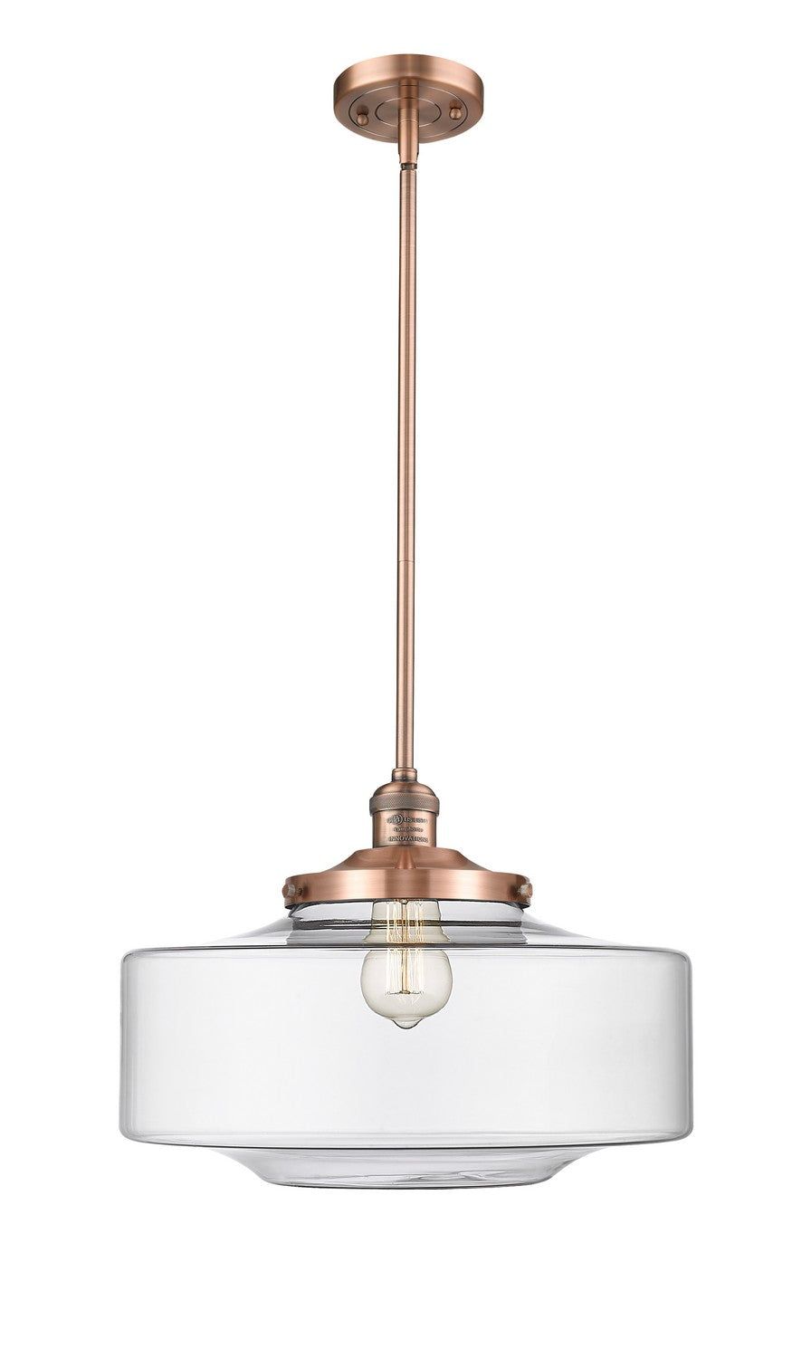 Innovations - 201S-AC-G692-16 - One Light Mini Pendant - Franklin Restoration - Antique Copper
