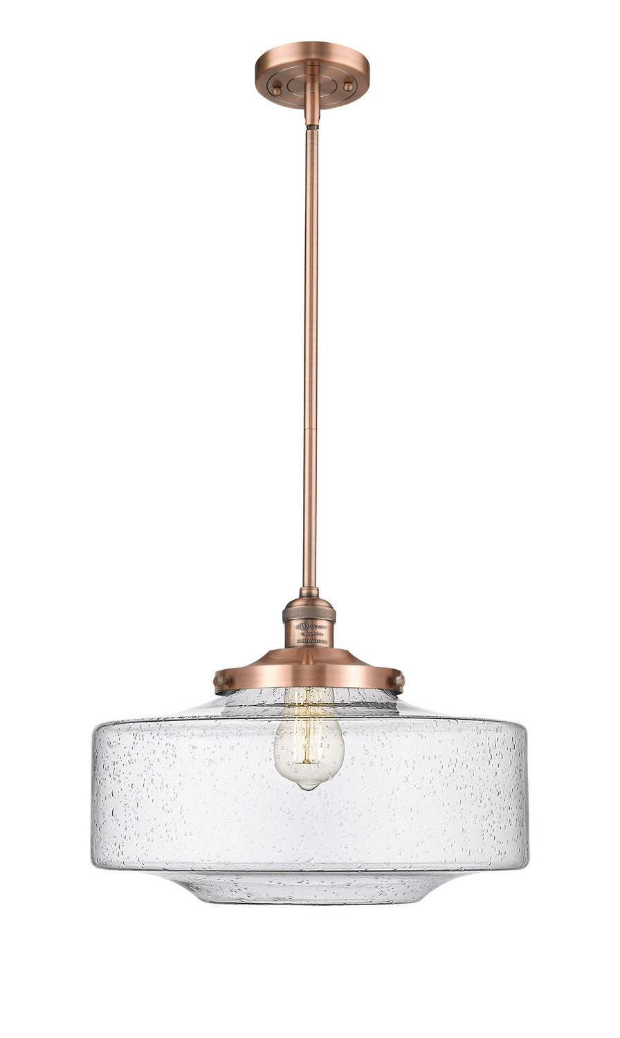 Innovations - 201S-AC-G694-16 - One Light Mini Pendant - Franklin Restoration - Antique Copper