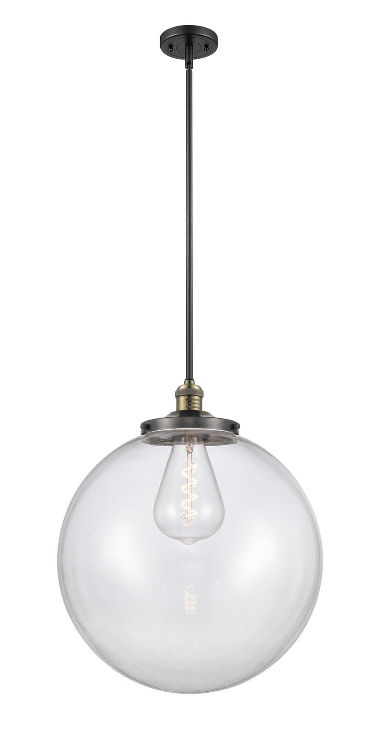 Innovations - 201S-BAB-G202-18 - One Light Pendant - Franklin Restoration - Black Antique Brass