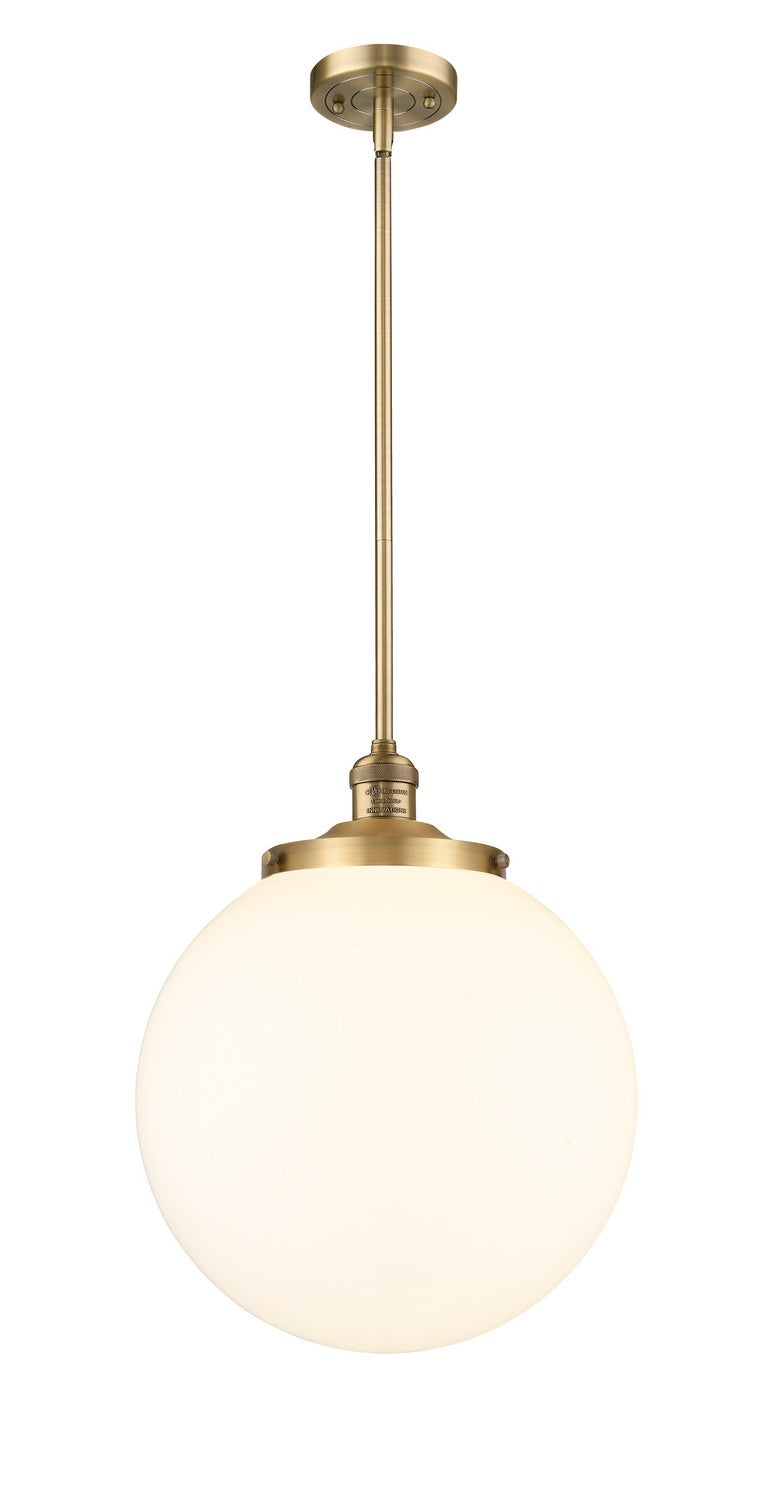 Innovations - 201S-BB-G201-14 - One Light Pendant - Franklin Restoration - Brushed Brass