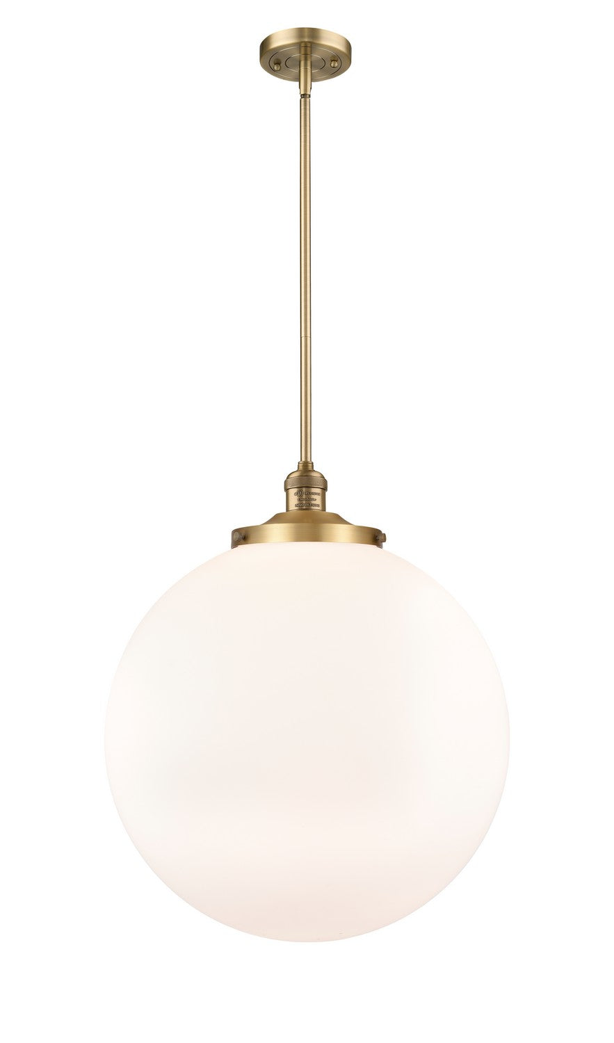 Innovations - 201S-BB-G201-18 - One Light Pendant - Franklin Restoration - Brushed Brass