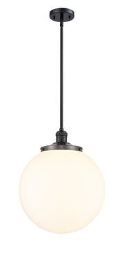 Innovations - 201S-BK-G201-14 - One Light Pendant - Franklin Restoration - Matte Black