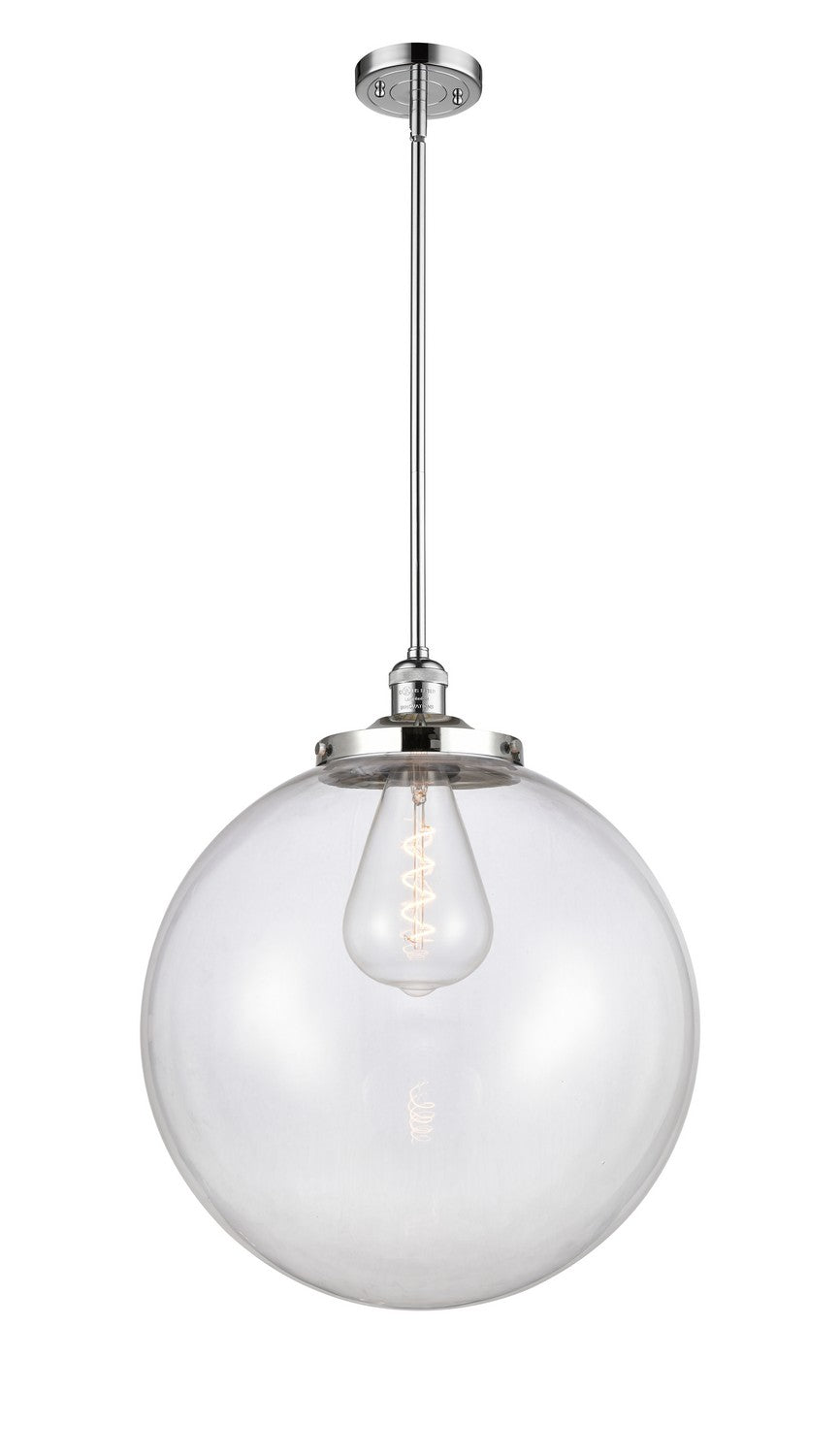 Innovations - 201S-PC-G202-18 - One Light Pendant - Franklin Restoration - Polished Chrome