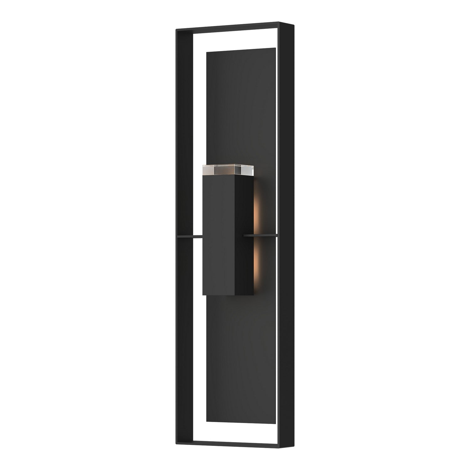 Hubbardton Forge - 302608-SKT-80-80-ZM0736 - Two Light Outdoor Wall Sconce - Shadow Box - Coastal Black