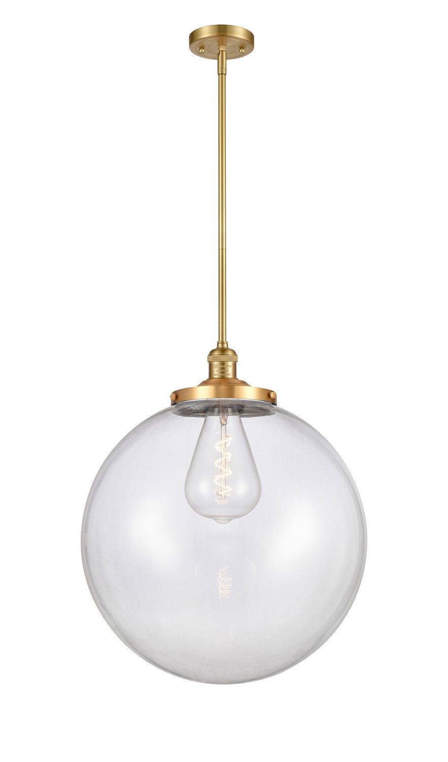 Innovations - 201S-SG-G202-18 - One Light Pendant - Franklin Restoration - Satin Gold