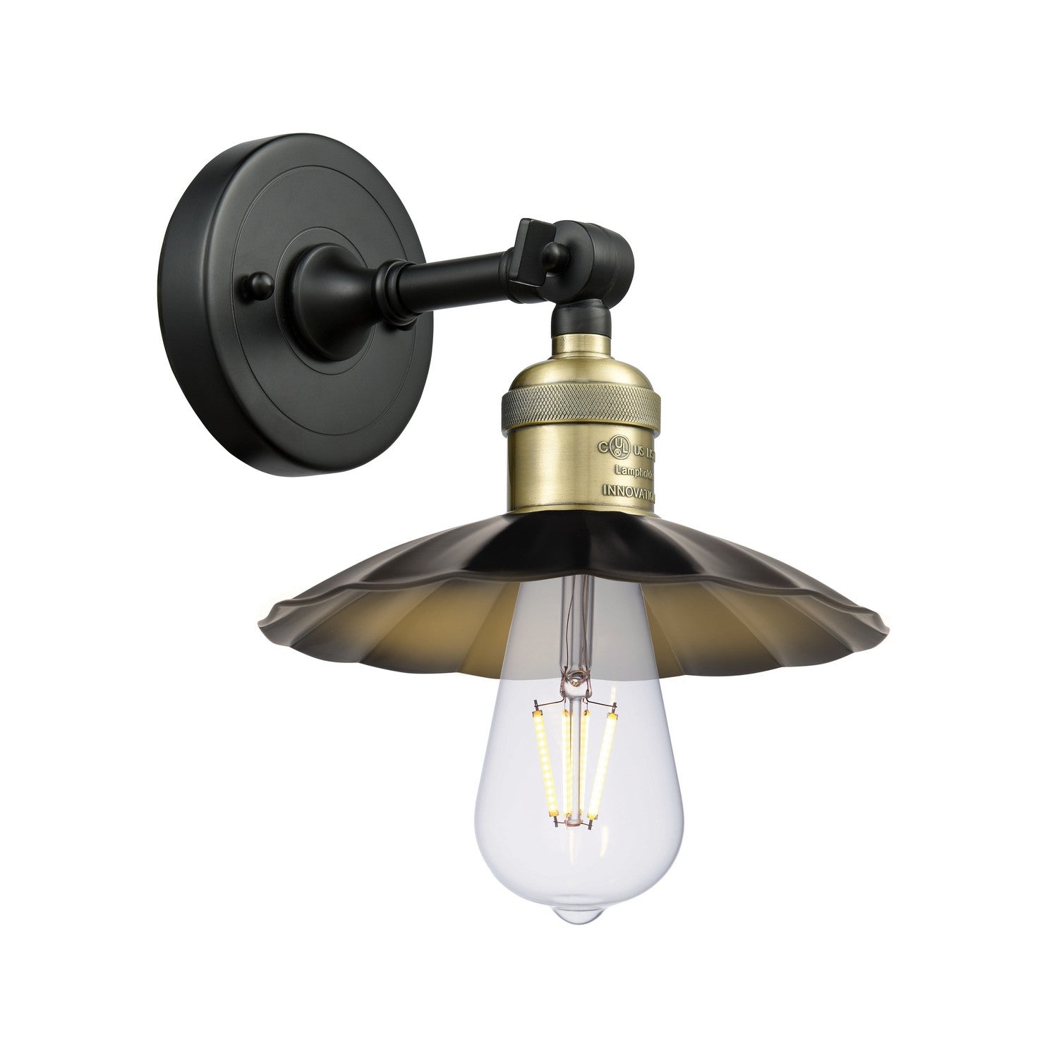 Innovations - 203-BAB-M17-BK - One Light Wall Sconce - Franklin Restoration - Black Antique Brass