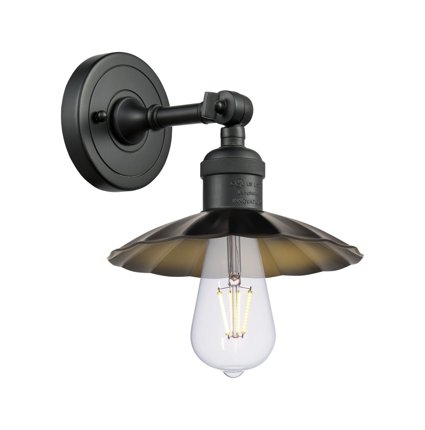 Innovations - 203-BK-M17-BK - One Light Wall Sconce - Franklin Restoration - Matte Black