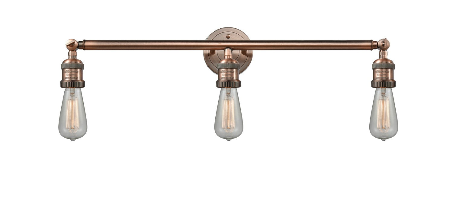 Innovations - 205-AC - Three Light Bath Vanity - Franklin Restoration - Antique Copper