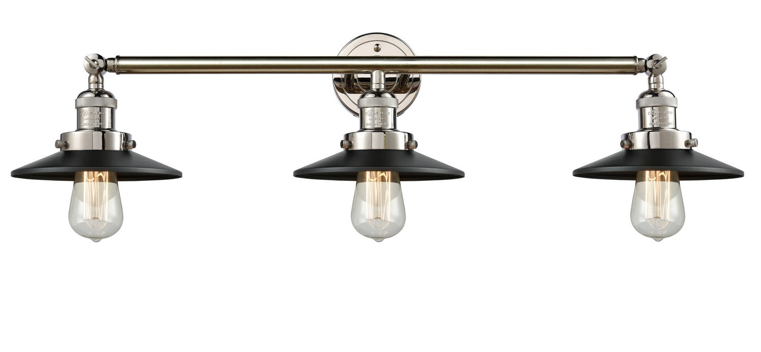 Innovations - 205-PN-M6 - Three Light Bath Vanity - Franklin Restoration - Polished Nickel