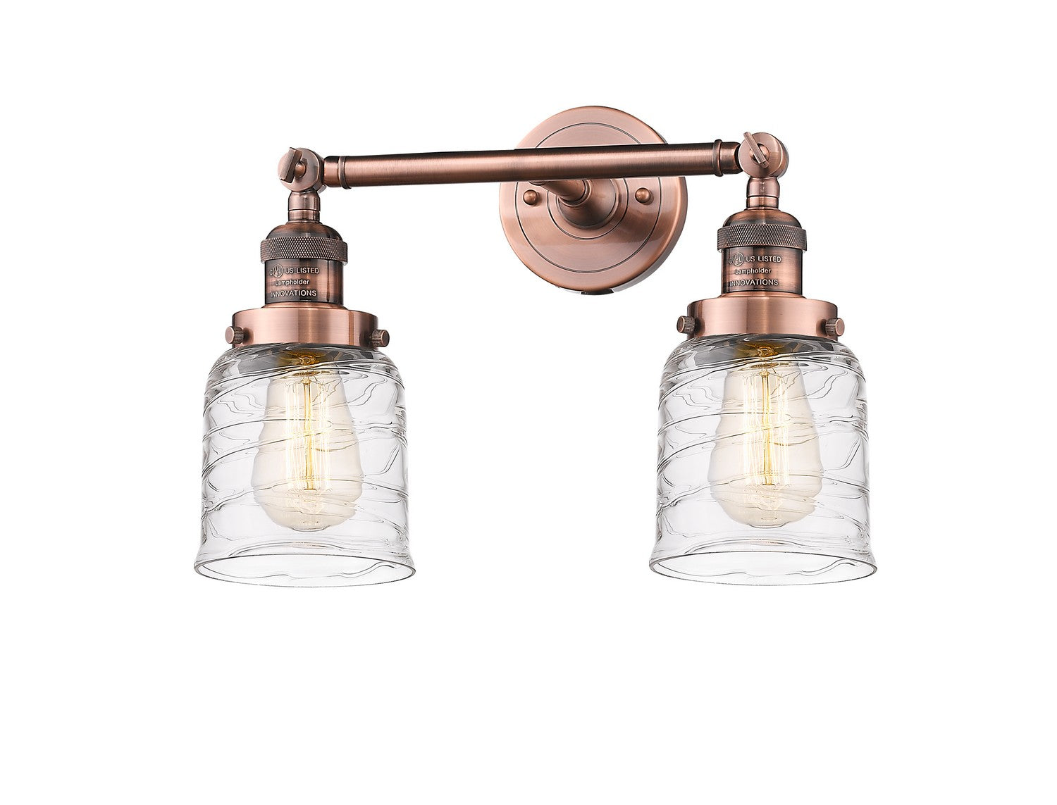 Innovations - 208-AC-G513 - Two Light Bath Vanity - Franklin Restoration - Antique Copper