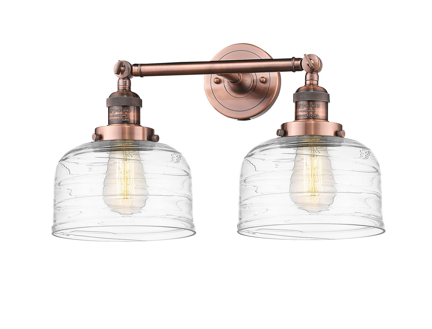 Innovations - 208-AC-G713 - Two Light Bath Vanity - Franklin Restoration - Antique Copper