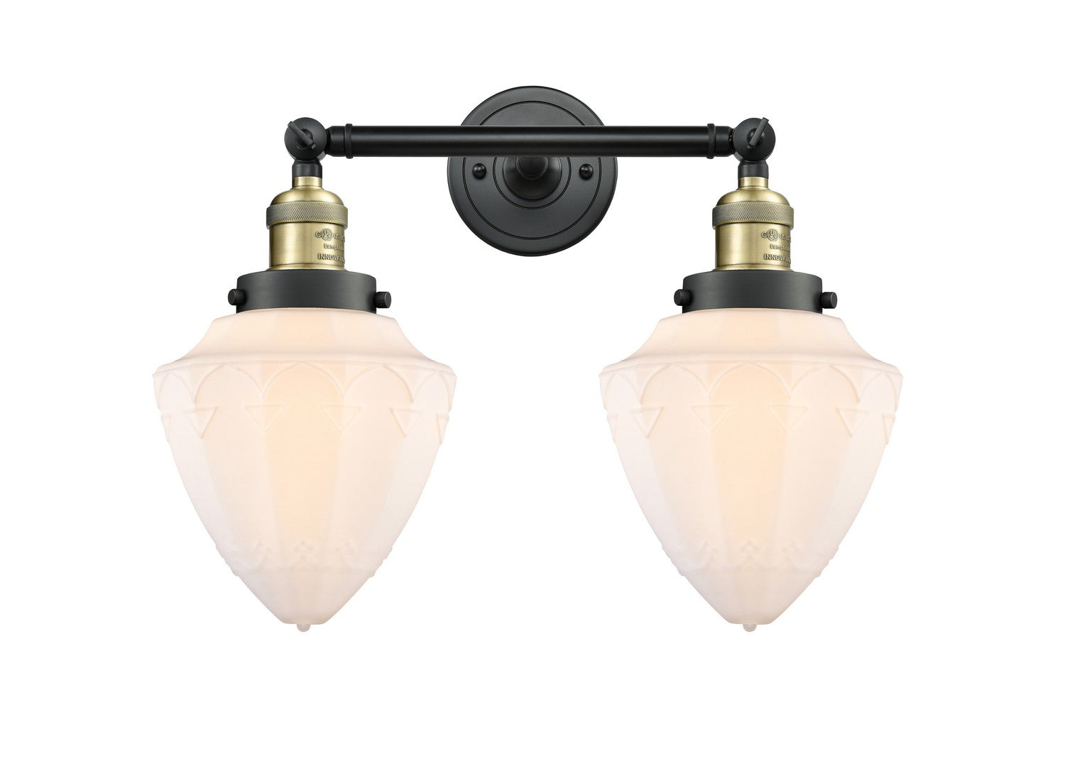 Innovations - 208-BAB-G661-7 - Two Light Bath Vanity - Franklin Restoration - Black Antique Brass