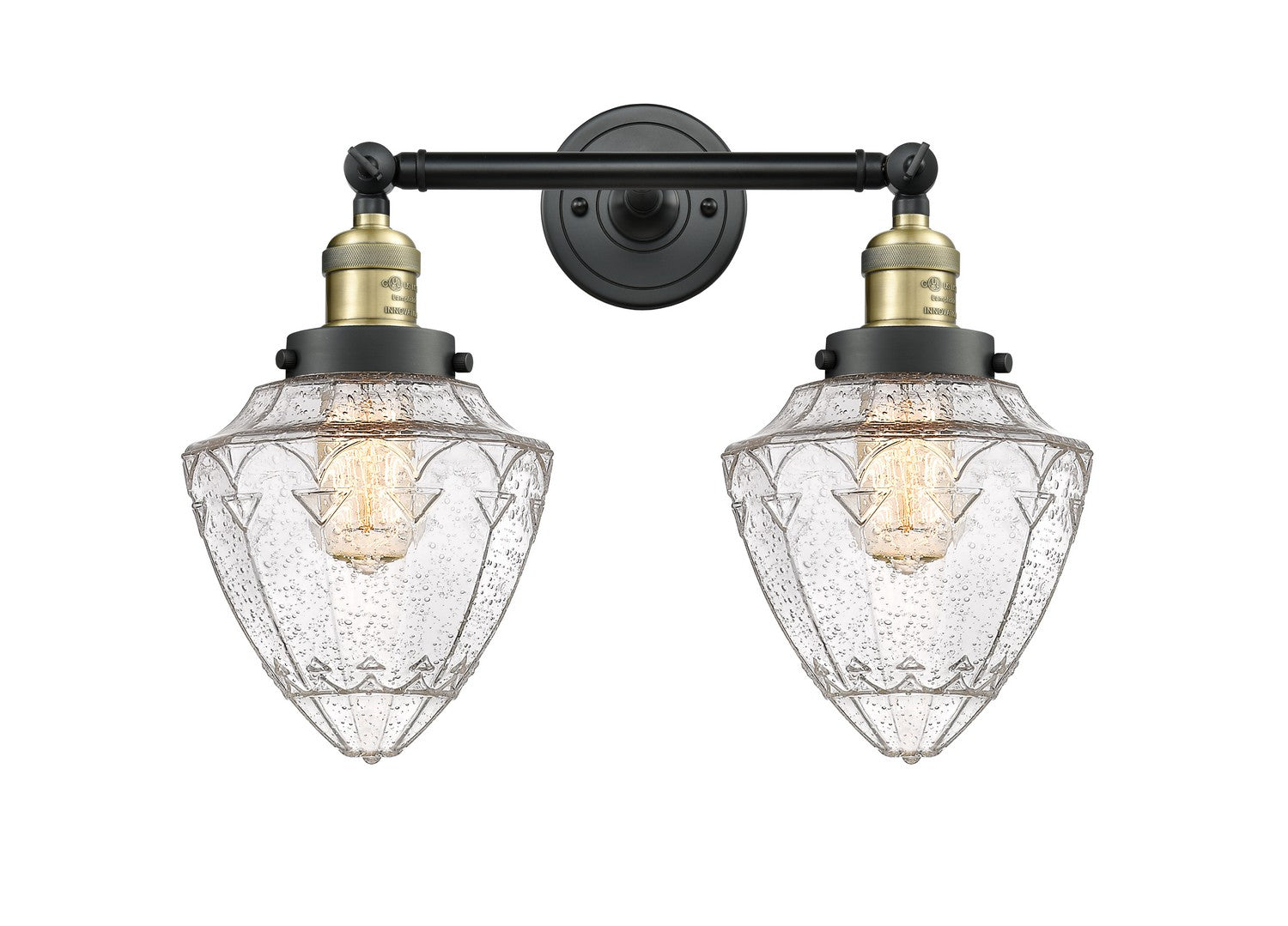 Innovations - 208-BAB-G664-7 - Two Light Bath Vanity - Franklin Restoration - Black Antique Brass