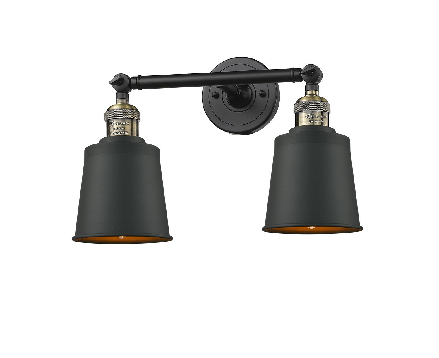 Innovations - 208-BAB-M9-AB - Two Light Bath Vanity - Franklin Restoration - Black Antique Brass