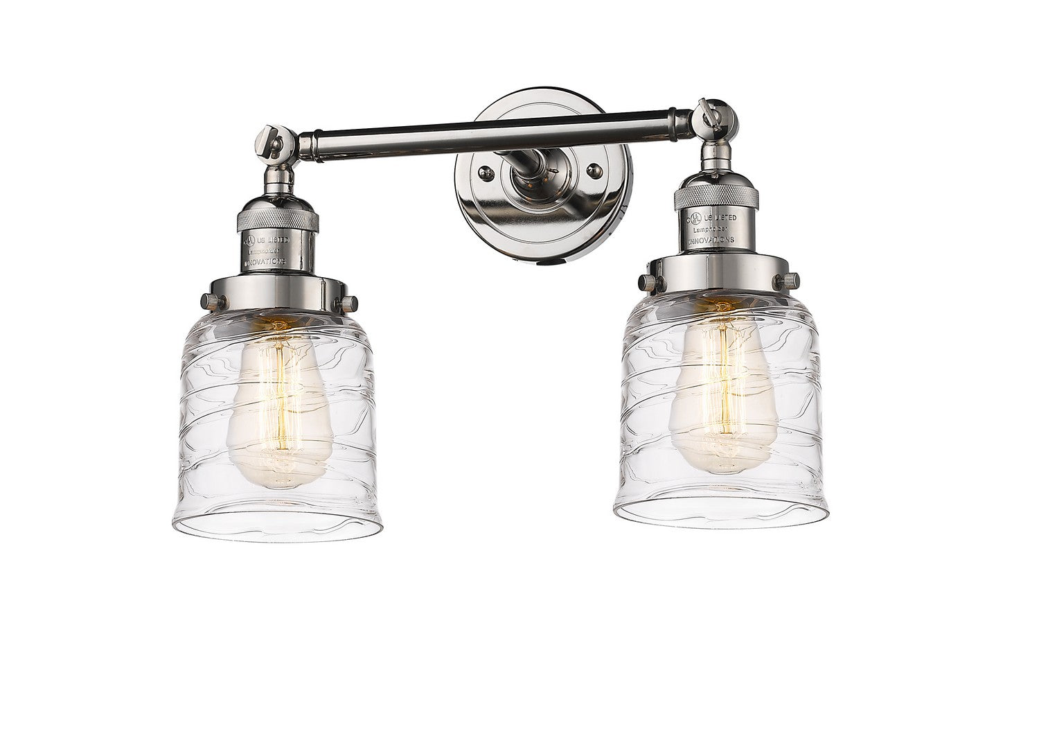 Innovations - 208-PN-G513 - Two Light Bath Vanity - Franklin Restoration - Polished Nickel