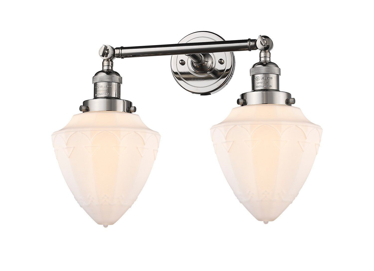 Innovations - 208-PN-G661-7 - Two Light Bath Vanity - Franklin Restoration - Polished Nickel