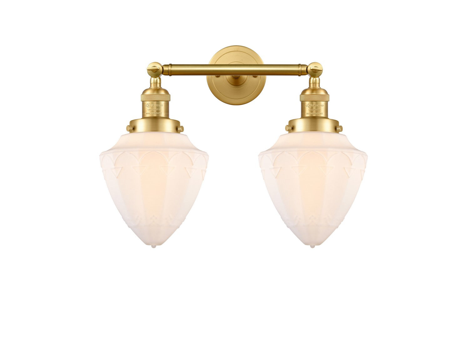 Innovations - 208-SG-G661-7 - Two Light Bath Vanity - Franklin Restoration - Satin Gold