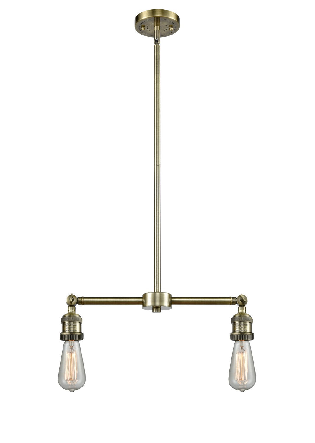 Innovations - 209-AB - Two Light Island Pendant - Franklin Restoration - Antique Brass