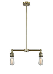 Innovations - 209-AB - Two Light Island Pendant - Franklin Restoration - Antique Brass