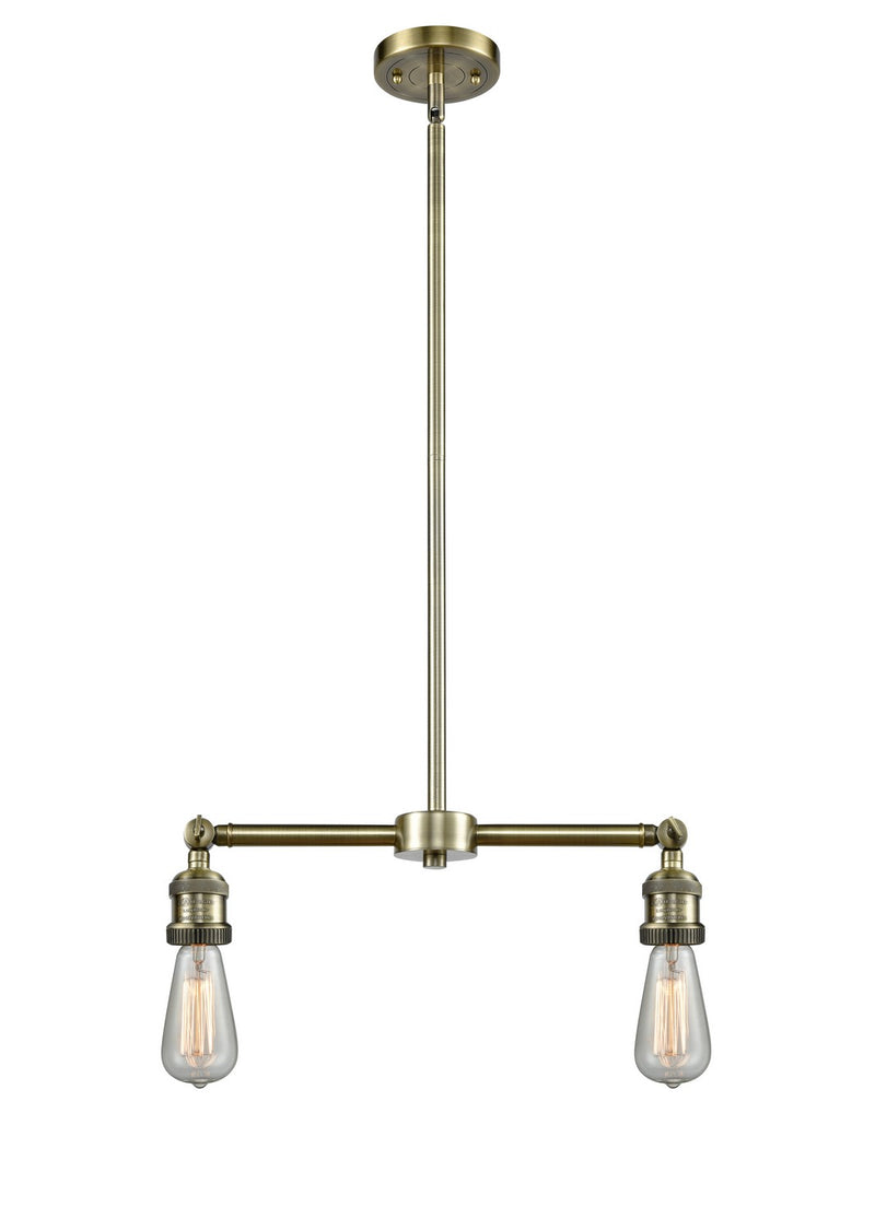 Innovations - 209-AB - Two Light Island Pendant - Franklin Restoration - Antique Brass