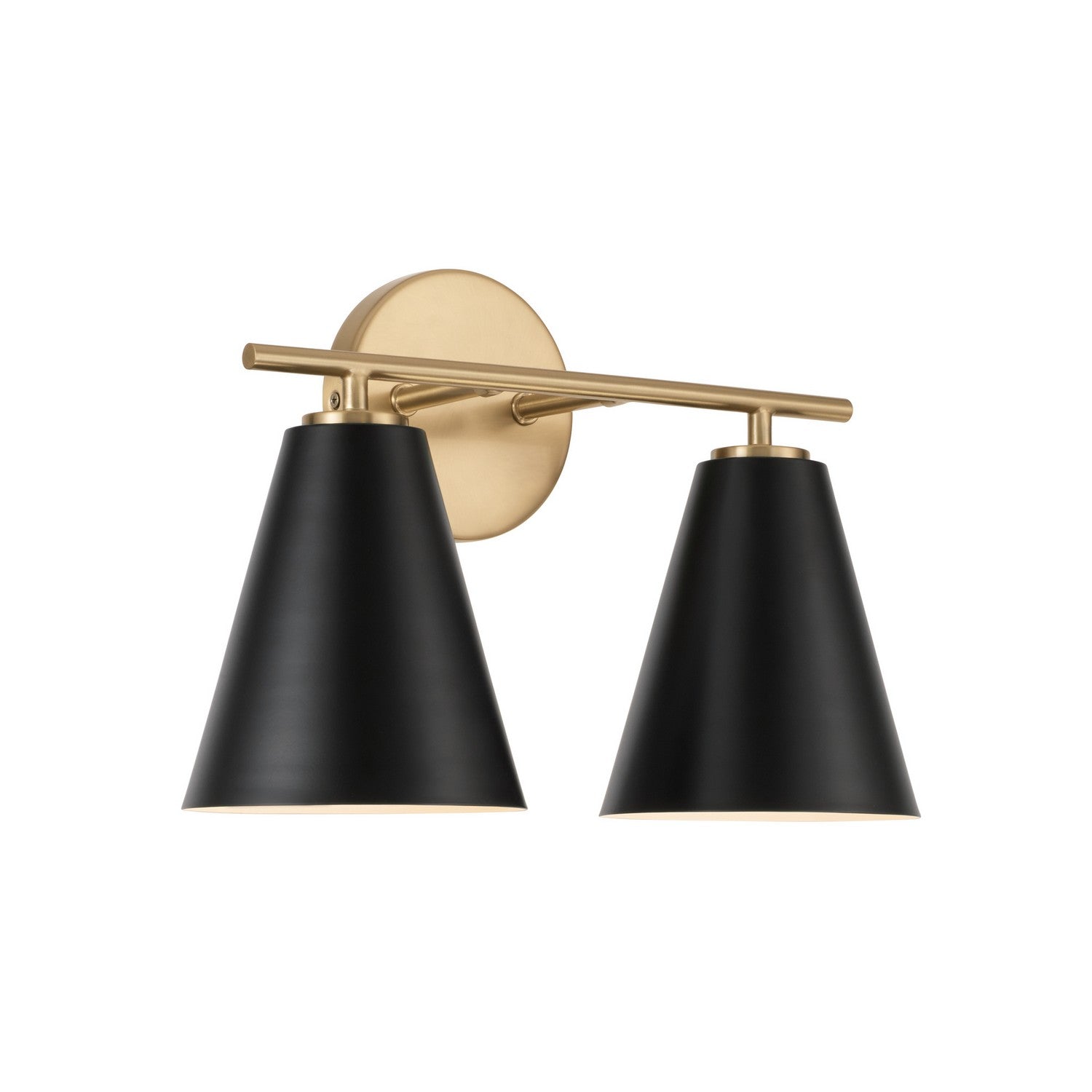 Capital Lighting - AA1038RK - Two Light Vanity - Charlie - Matte Brass and Black