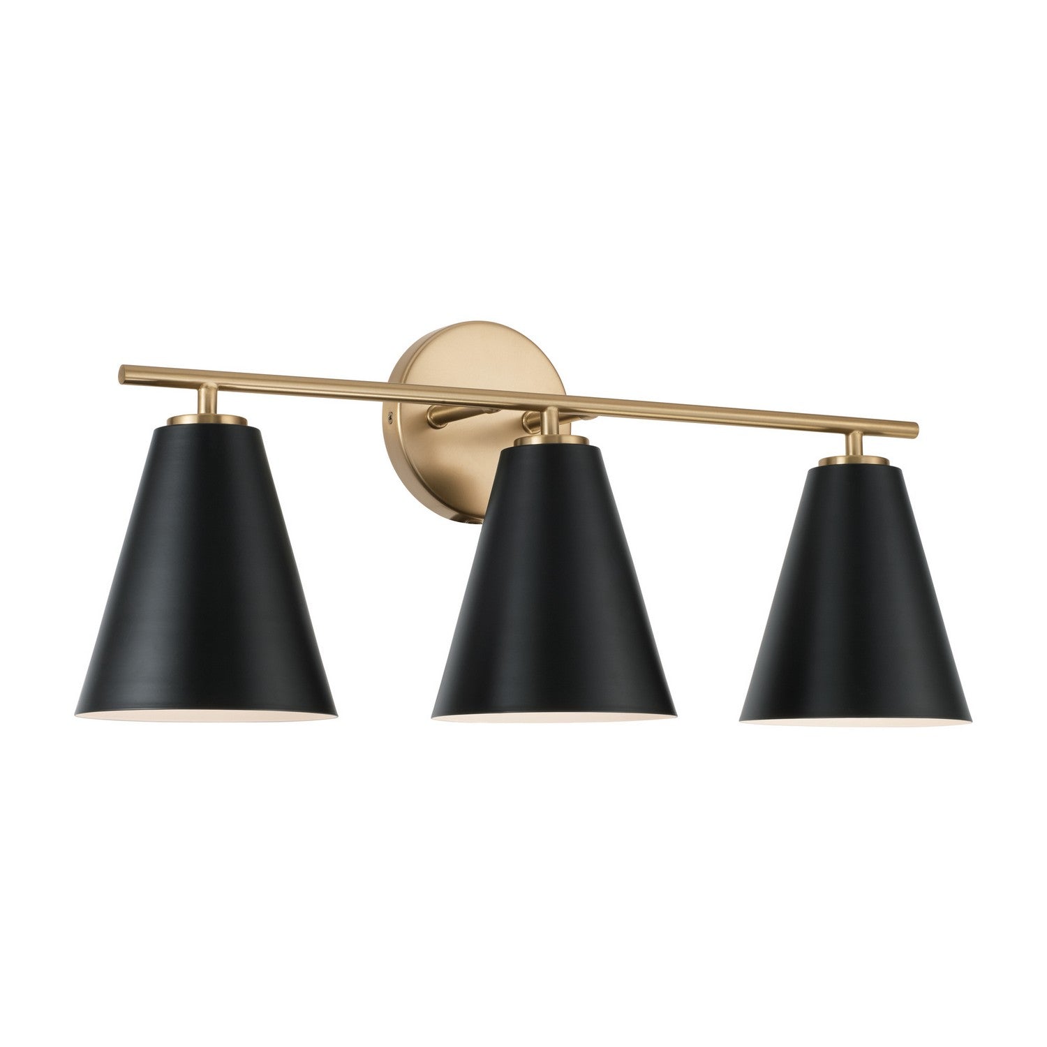 Capital Lighting - AA1039RK - Three Light Vanity - Charlie - Matte Brass and Black