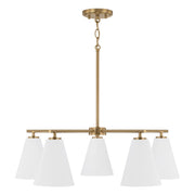 Capital Lighting - AA1040RE - Five Light Chandelier - Charlie - Matte Brass and White