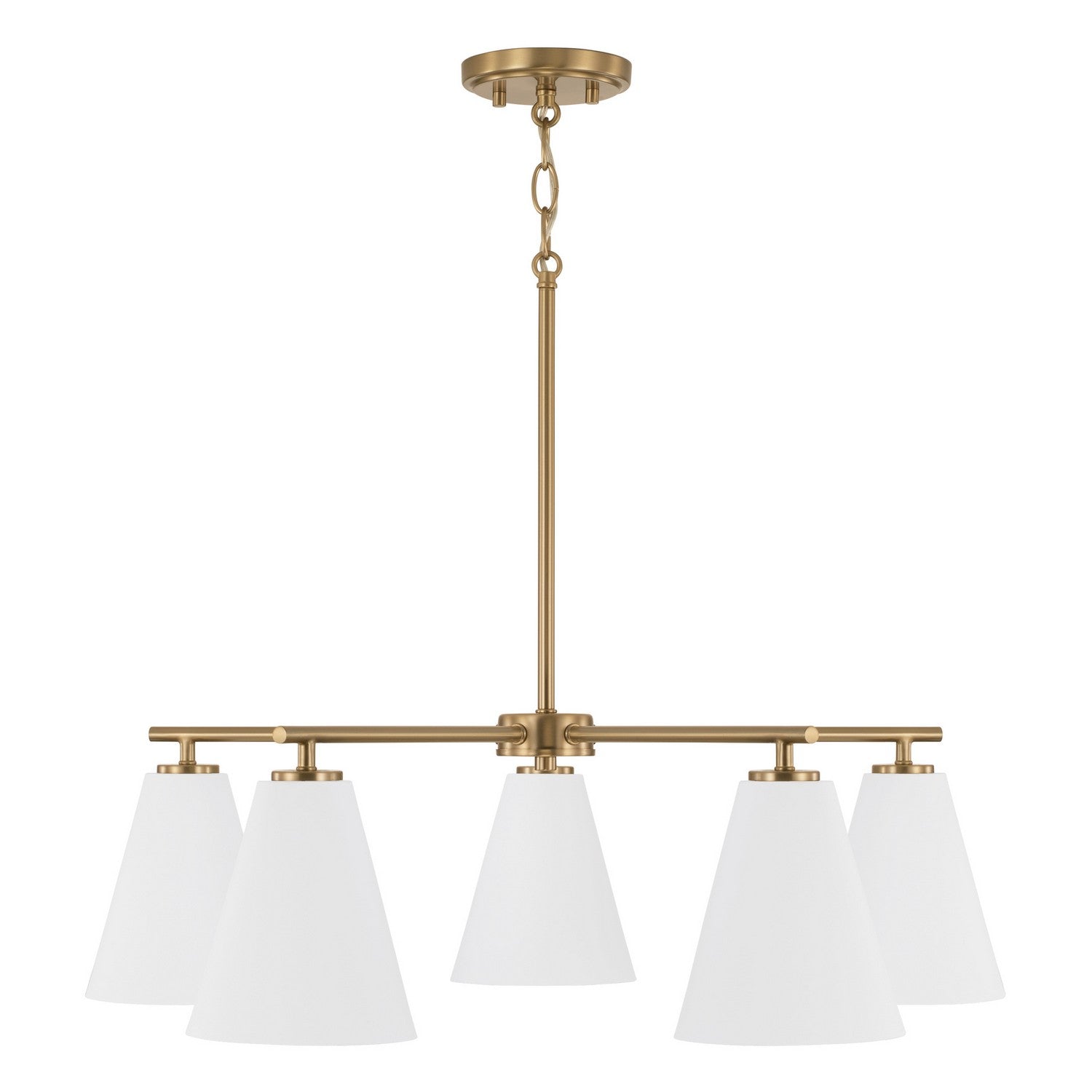 Capital Lighting - AA1040RE - Five Light Chandelier - Charlie - Matte Brass and White