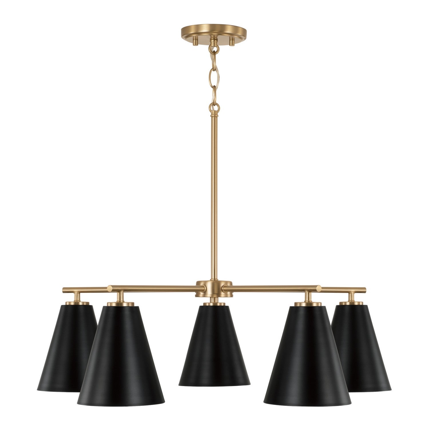 Capital Lighting - AA1040RK - Five Light Chandelier - Charlie - Matte Brass and Black