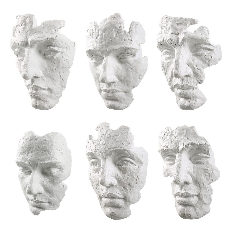 Uttermost - 04358 - Wall Decor, Set/6 - Self-Portrait - Matte White