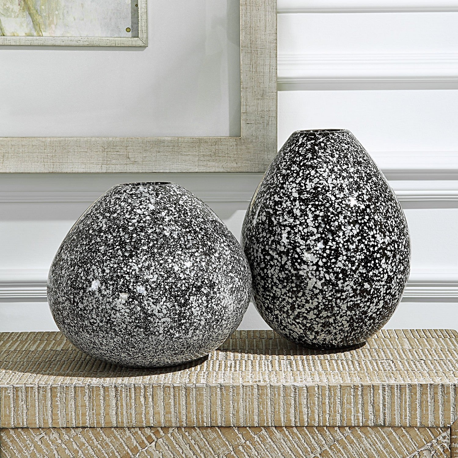 Uttermost - 18097 - Vases, Set/2 - Cosmic - Black And White
