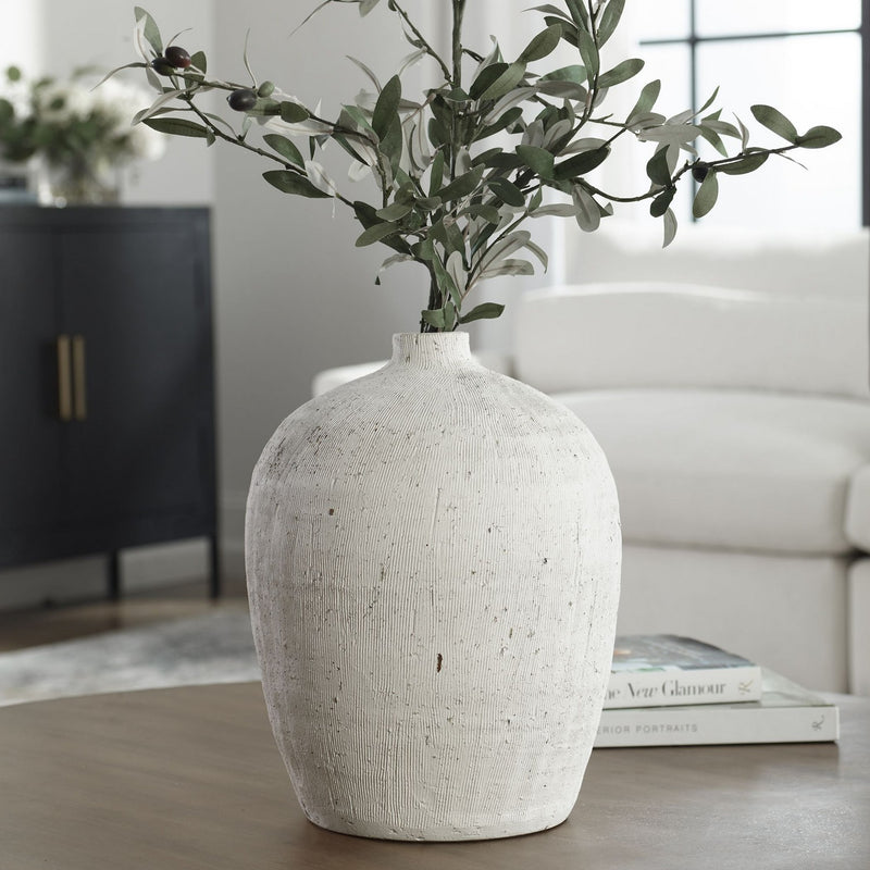 Uttermost - 18104 - Vase - Floreana - White